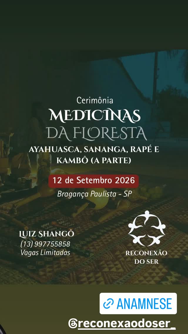 Cerimônia Medicinas da Floresta 🌿
Ayahuasca, Sananga, Rap…